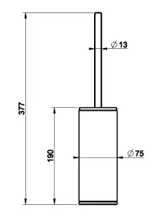 Ёршик для унитаза Gessi Inciso 58544.707 чёрный